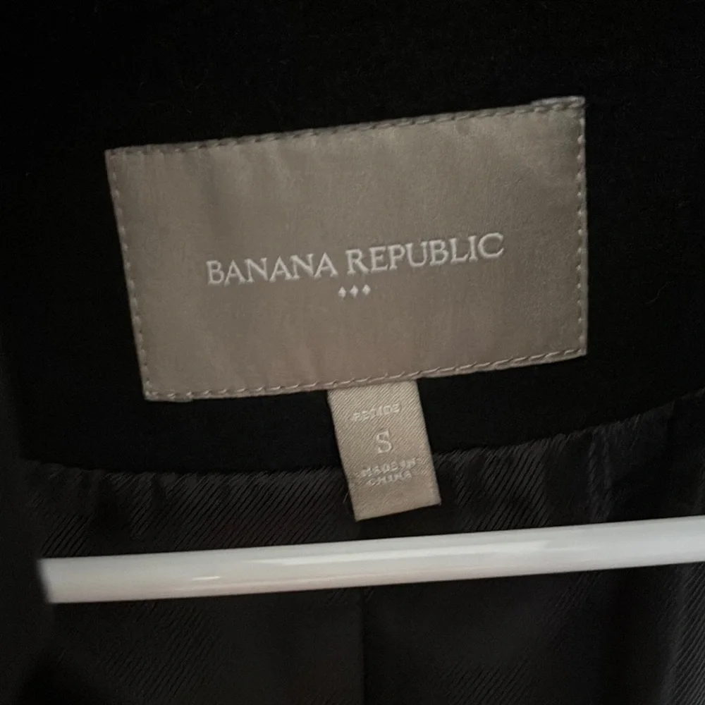 Banana Republic Black Trench Coat - Picture 2 of 2